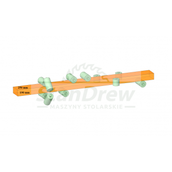 Strugarka czterostronna Weinig Hydromat H25N z podajnikiem 100 m/min  250/190